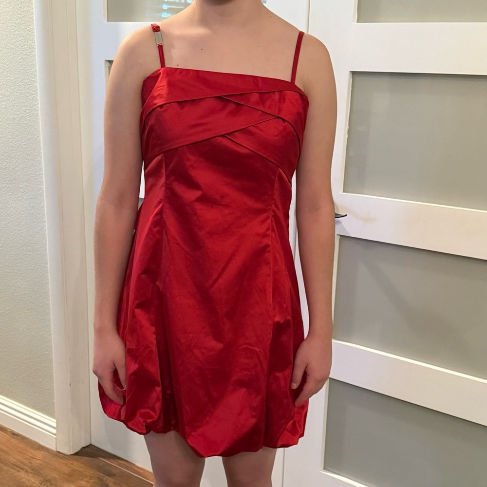 KAREN MILLEN England Red Mini Spaghetti Strap Dress. Size 8
